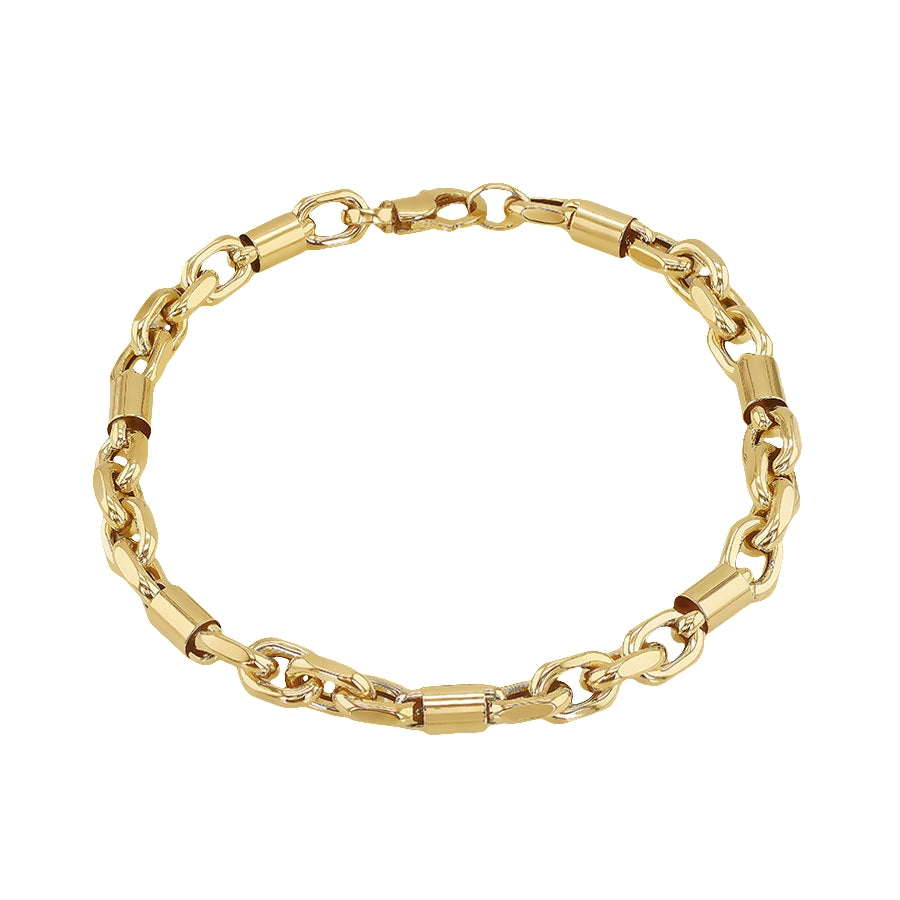 9ct Yellow Gold Belcher Bar Bracelet