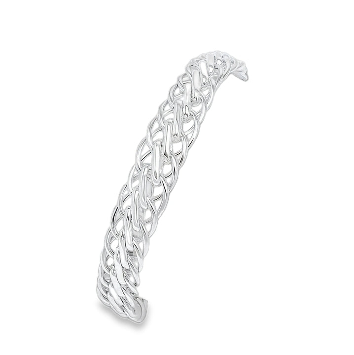 Sterling Silver Flat Spiga Bracelet