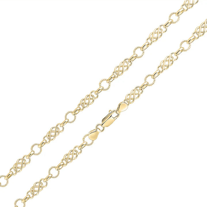 Sterling Silver 18ct Gold Vermeil Celtic Twist Bracelet