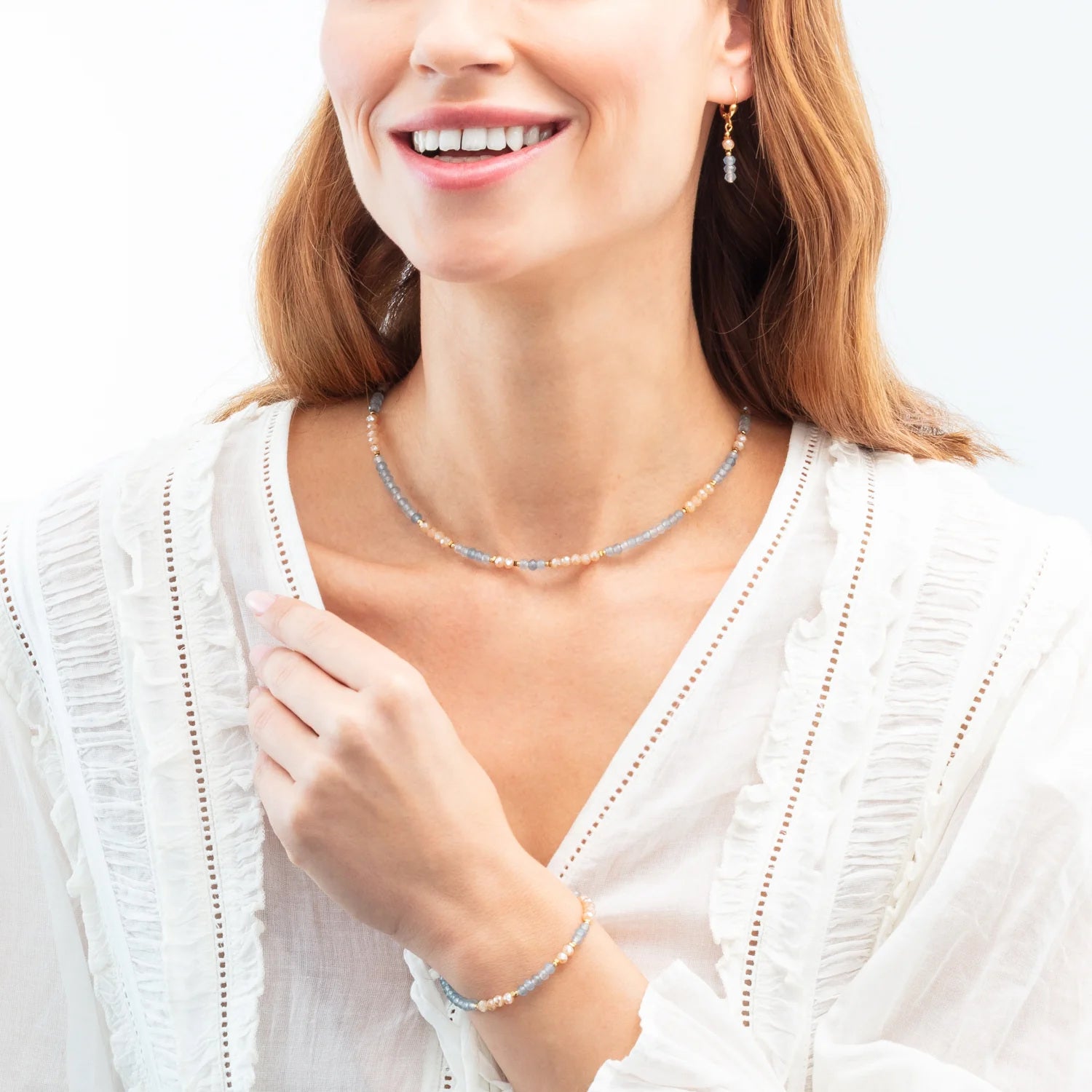 Coeur De Lion Rhythm Jade Sky Gold Bracelet model