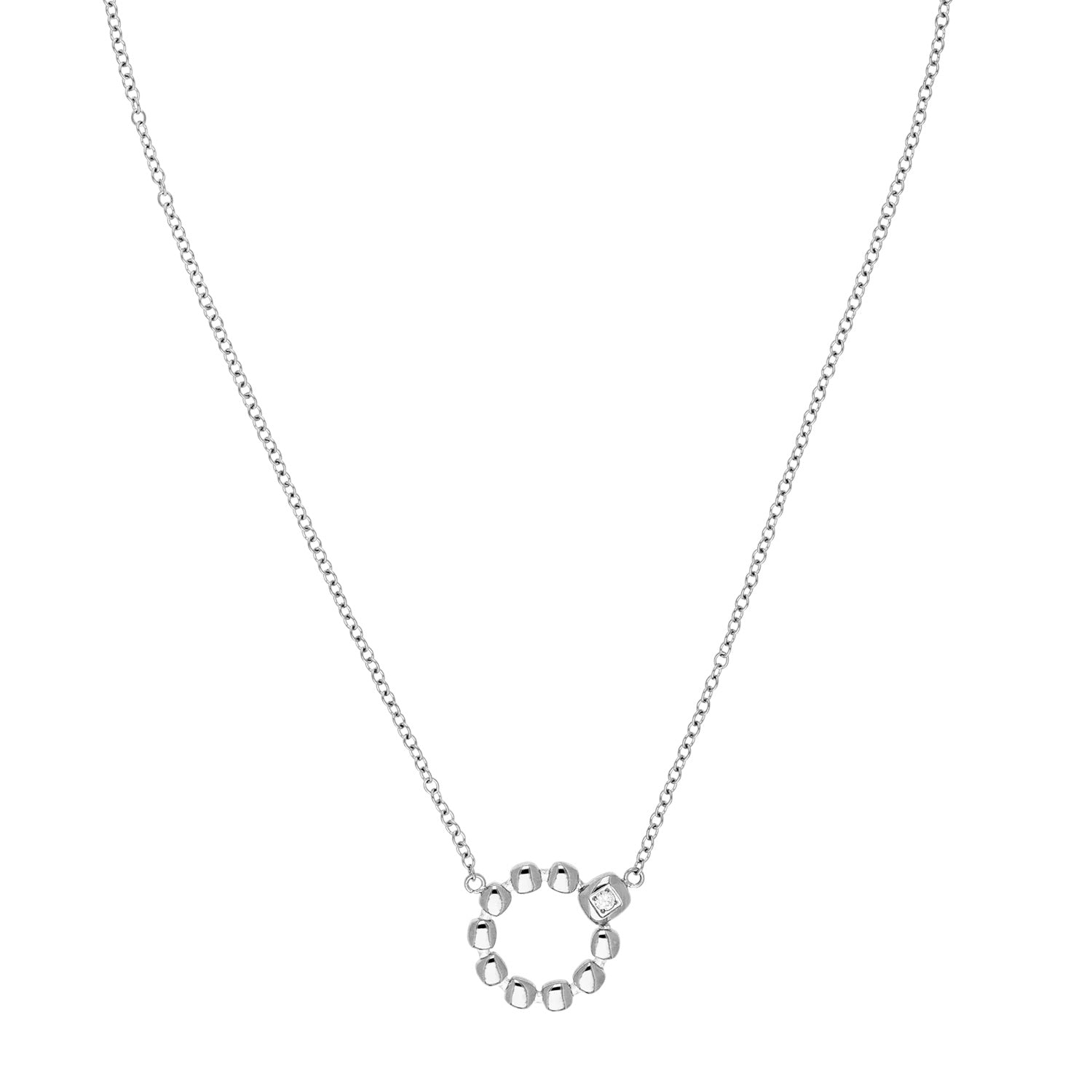 Coeur De Lion Small Soft Cube Circle Glow Necklace Gold
