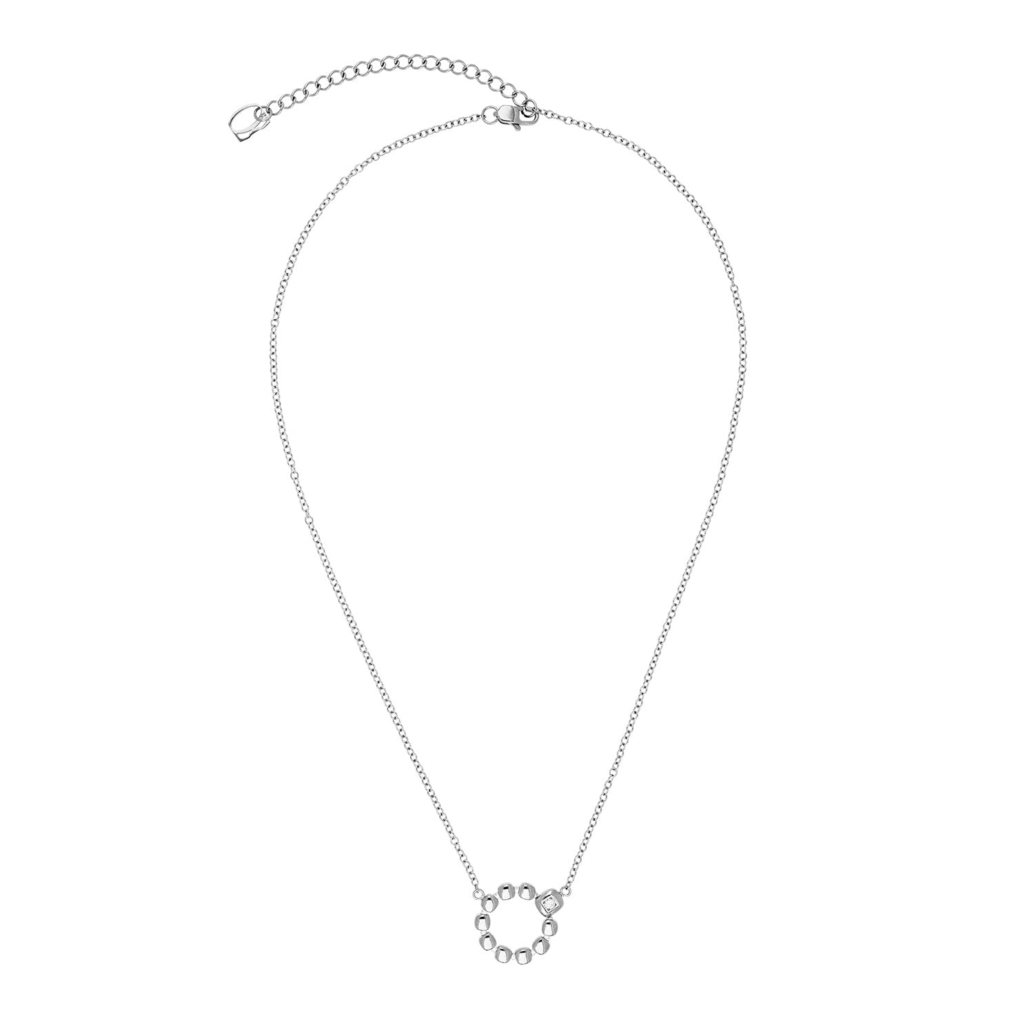 Coeur De Lion Small Soft Cube Circle Glow Necklace Gold