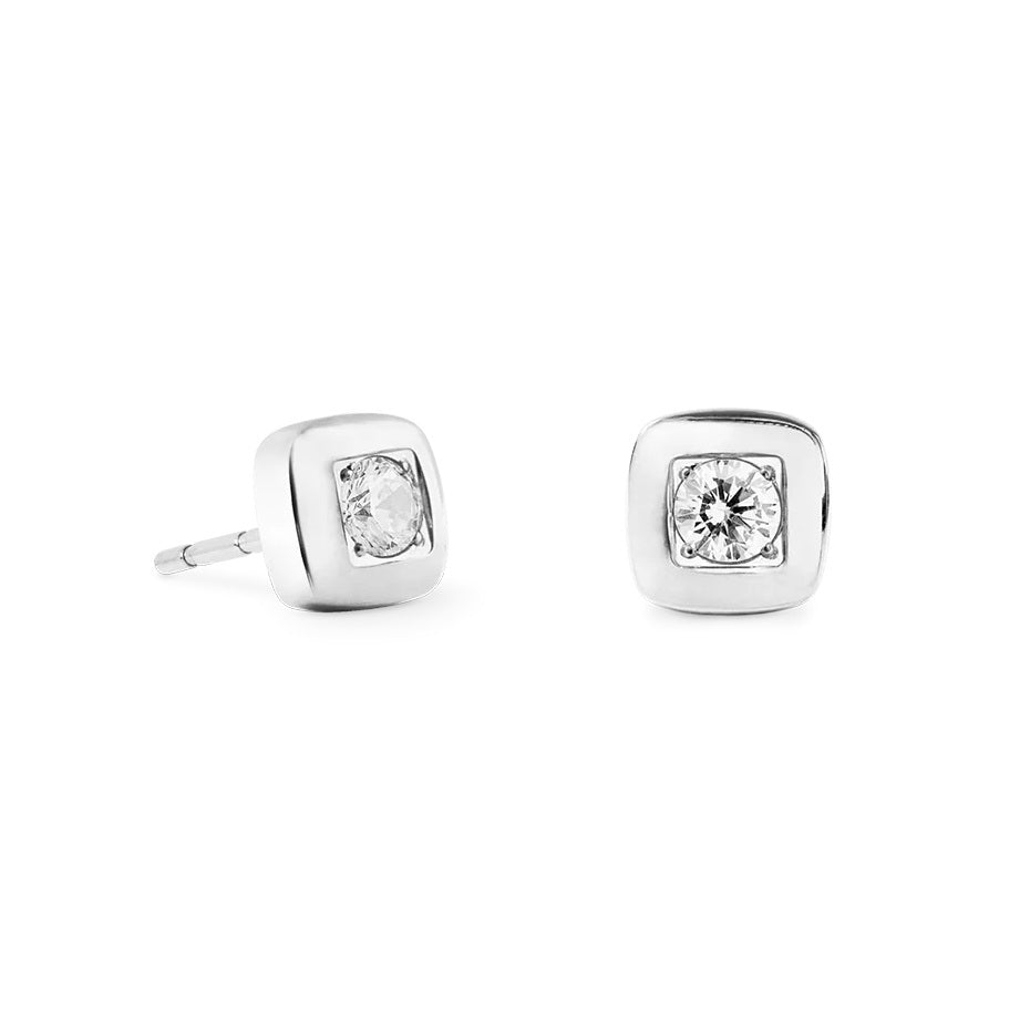 Coeur De Lion Small Soft Cube Glow Stud Earrings