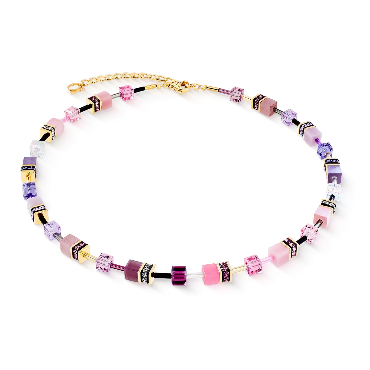 Coeur De Lion GeoCUBE® Necklace Pink - Lilac