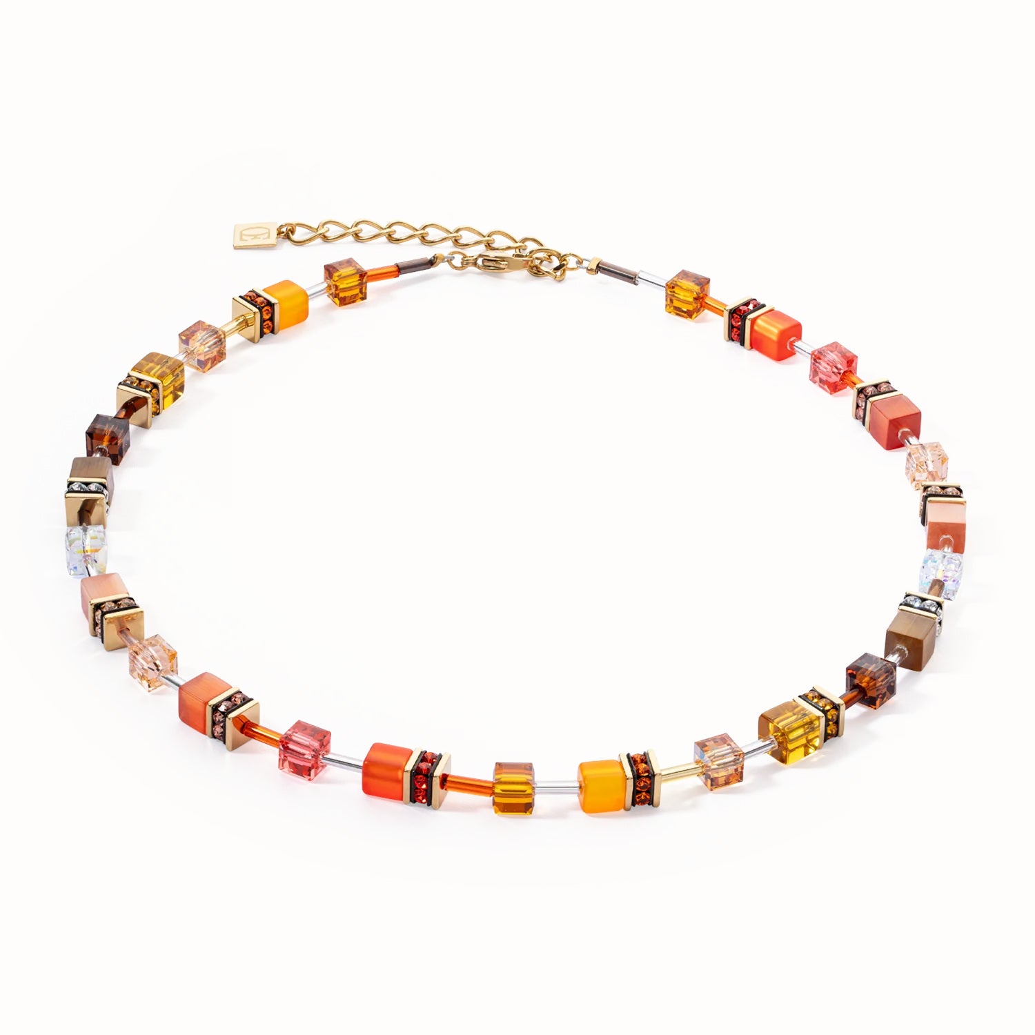 Coeur De Lion GeoCUBE® Sunset Gold Necklace