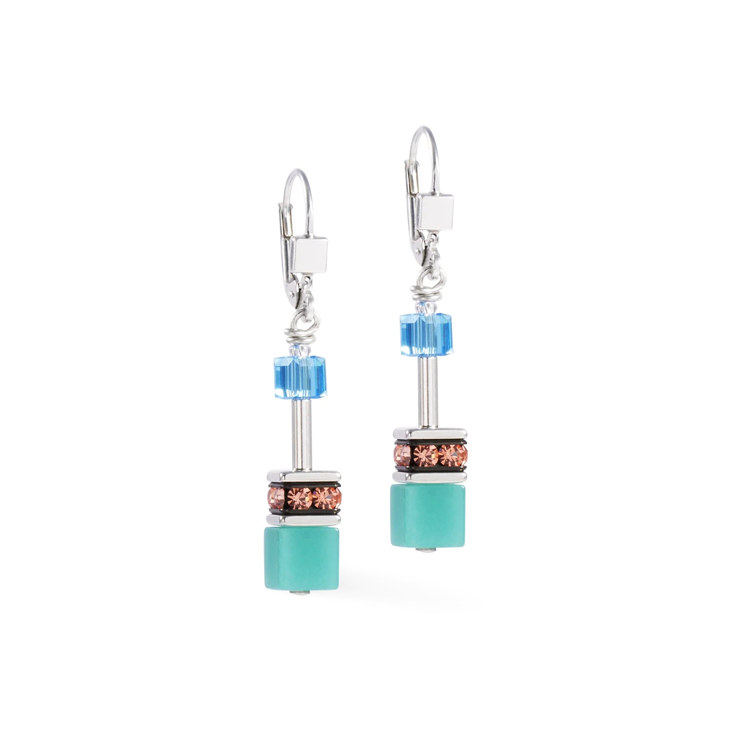 Coeur De Lion GeoCUBE® Iconic Earrings Magic Silver