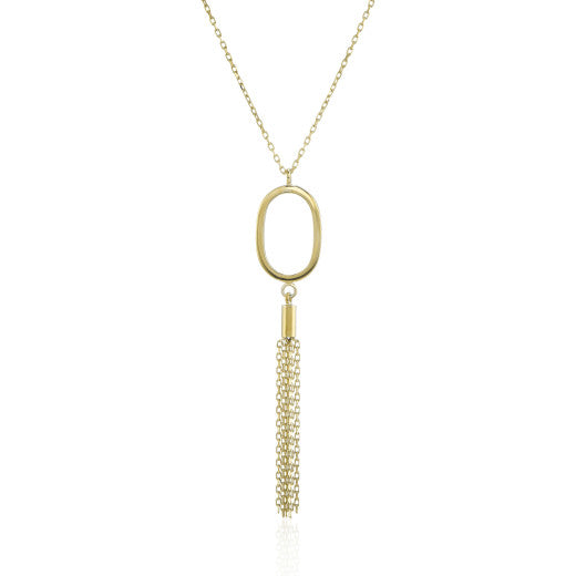 9ct Yellow Gold Tassle Drop Necklace