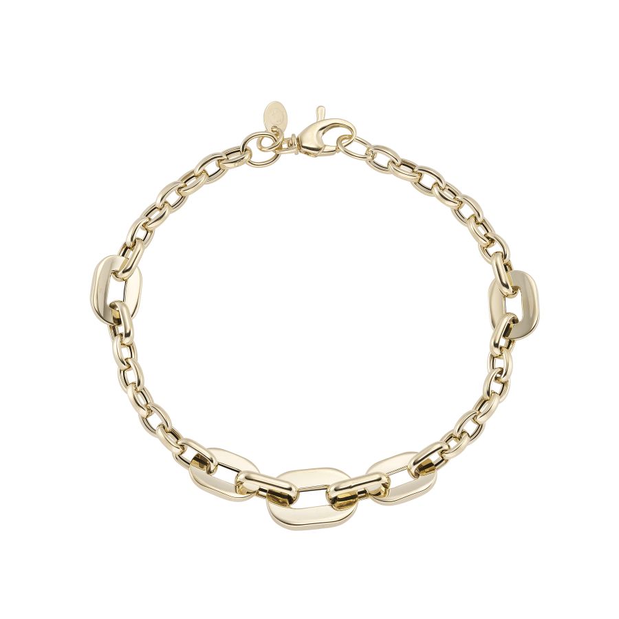 9ct Gold Trio Oval Link Bracelet