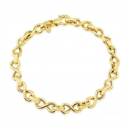 9ct Gold Infinity Link Bracelet