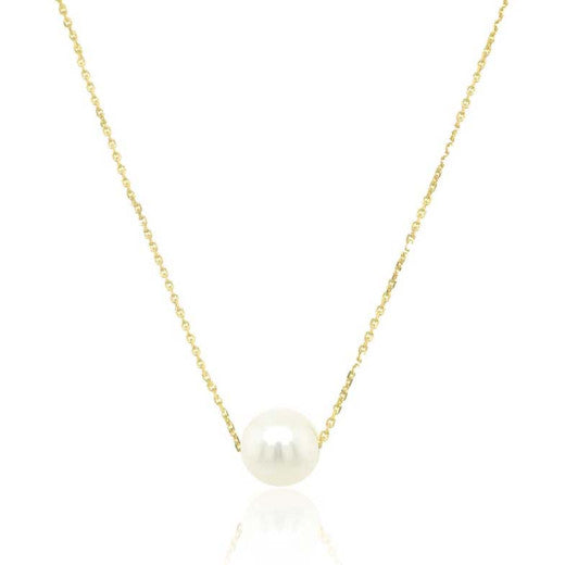 9ct Yellow Gold Cultured Pearl Necklace