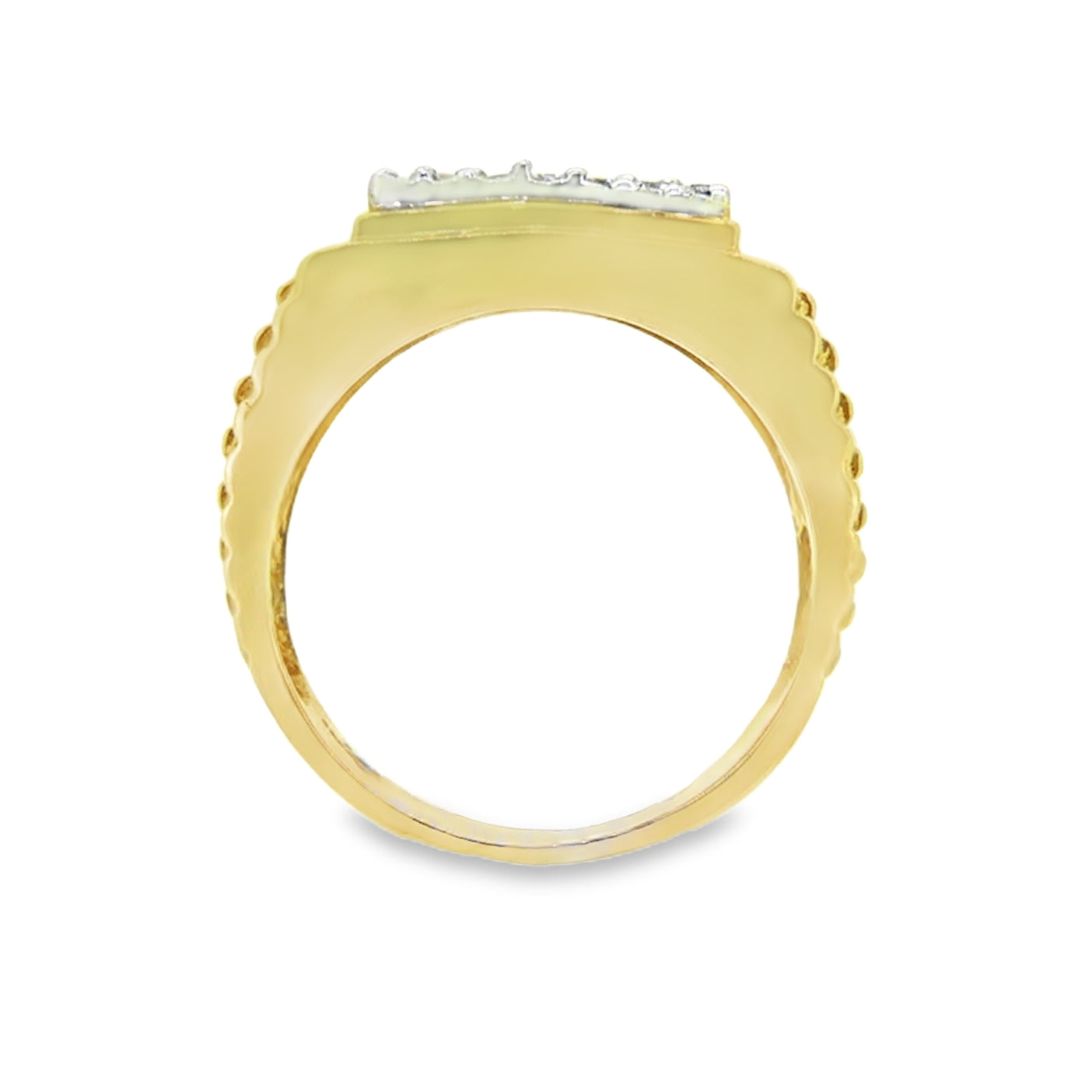 Cubic Zirconia Men's Signet Ring 9ct Gold