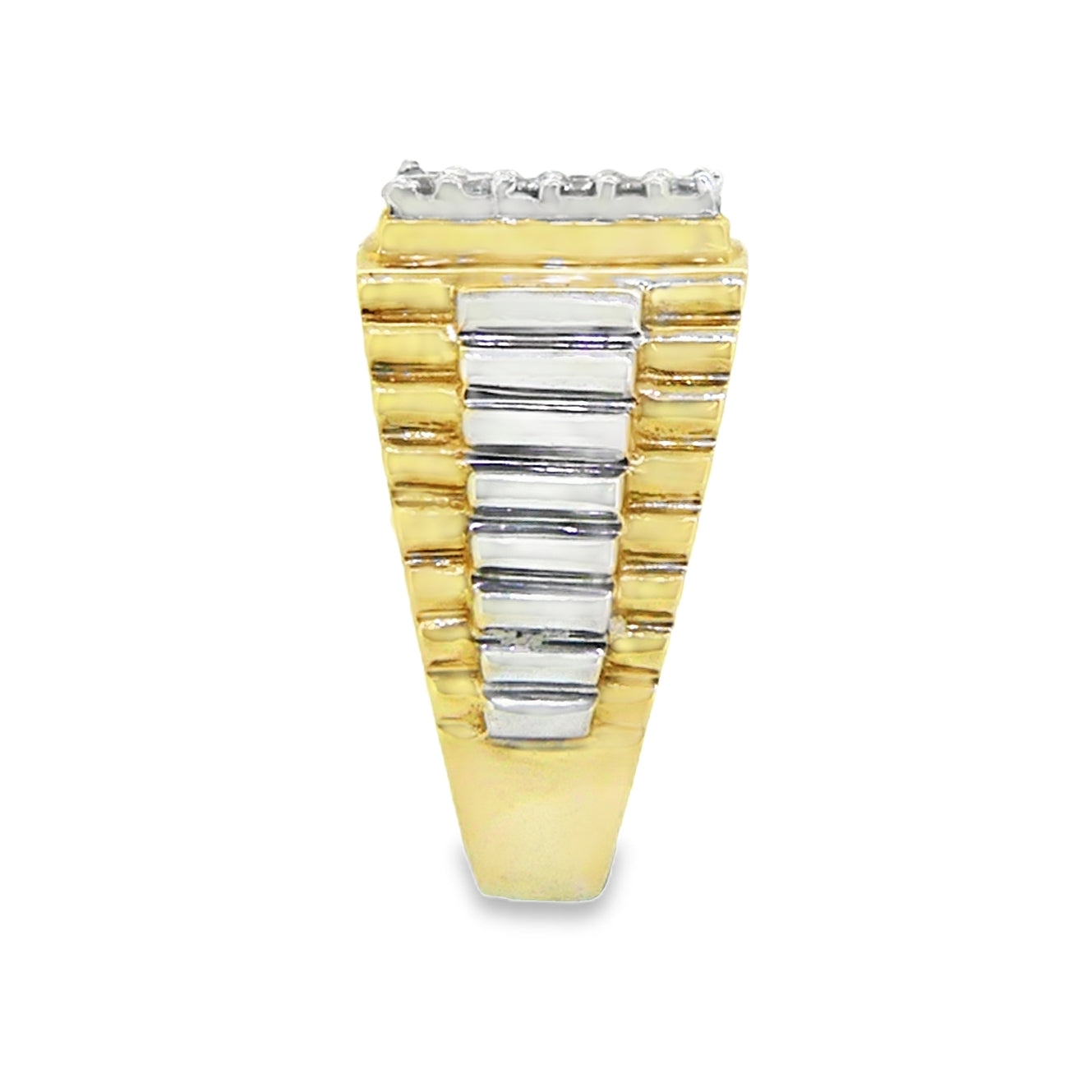 Cubic Zirconia Men's Signet Ring 9ct Gold