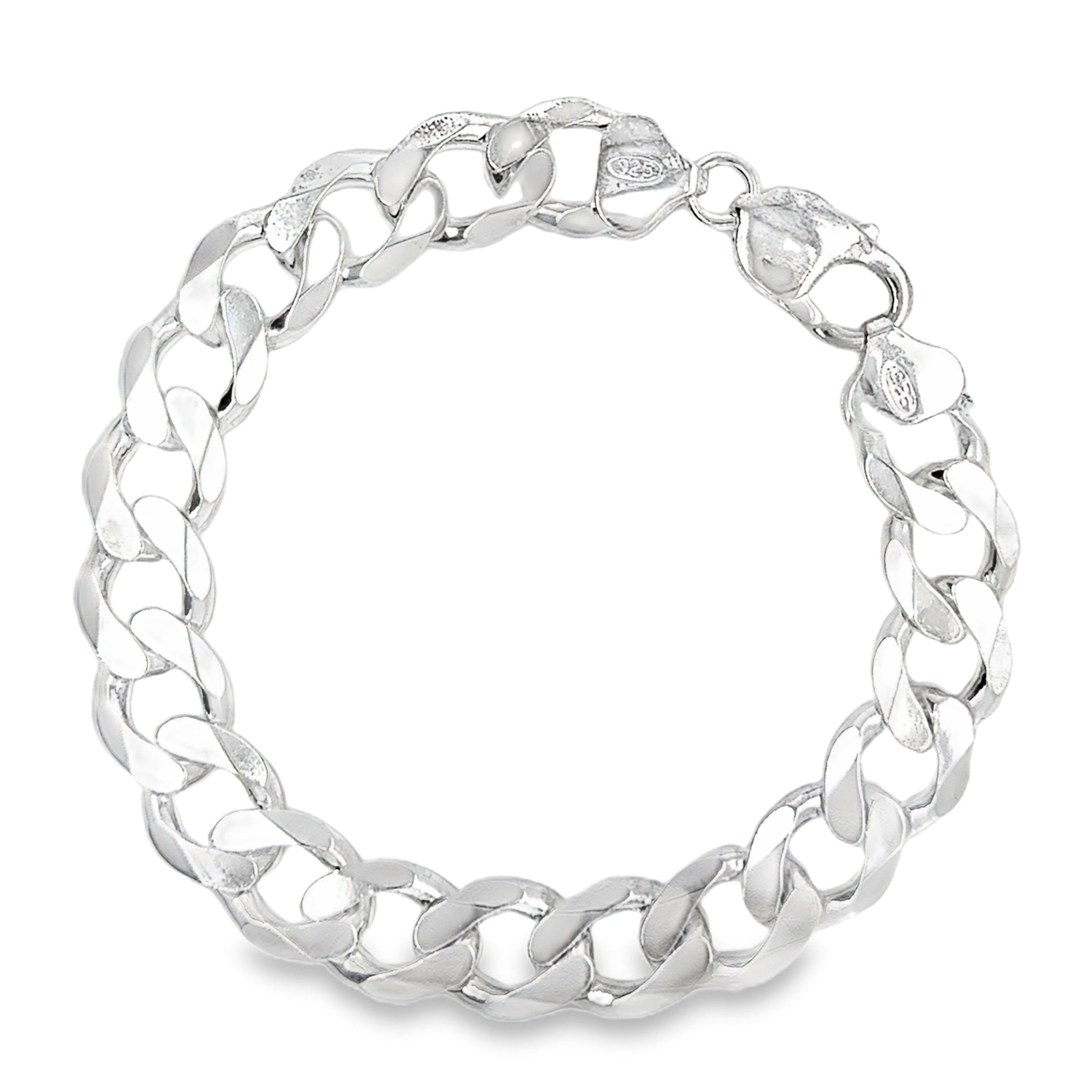 Sterling Silver Men's Chunky Curb Bracelet