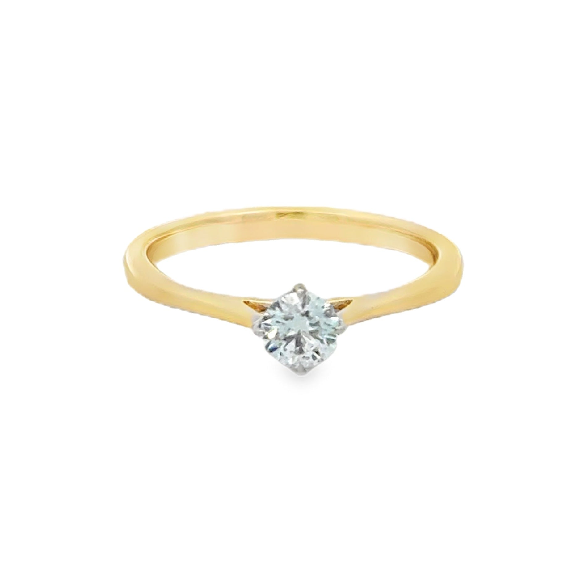 Lab Grown Diamond Brilliant Cut 0.33ct Solitaire Ring 9ct Gold