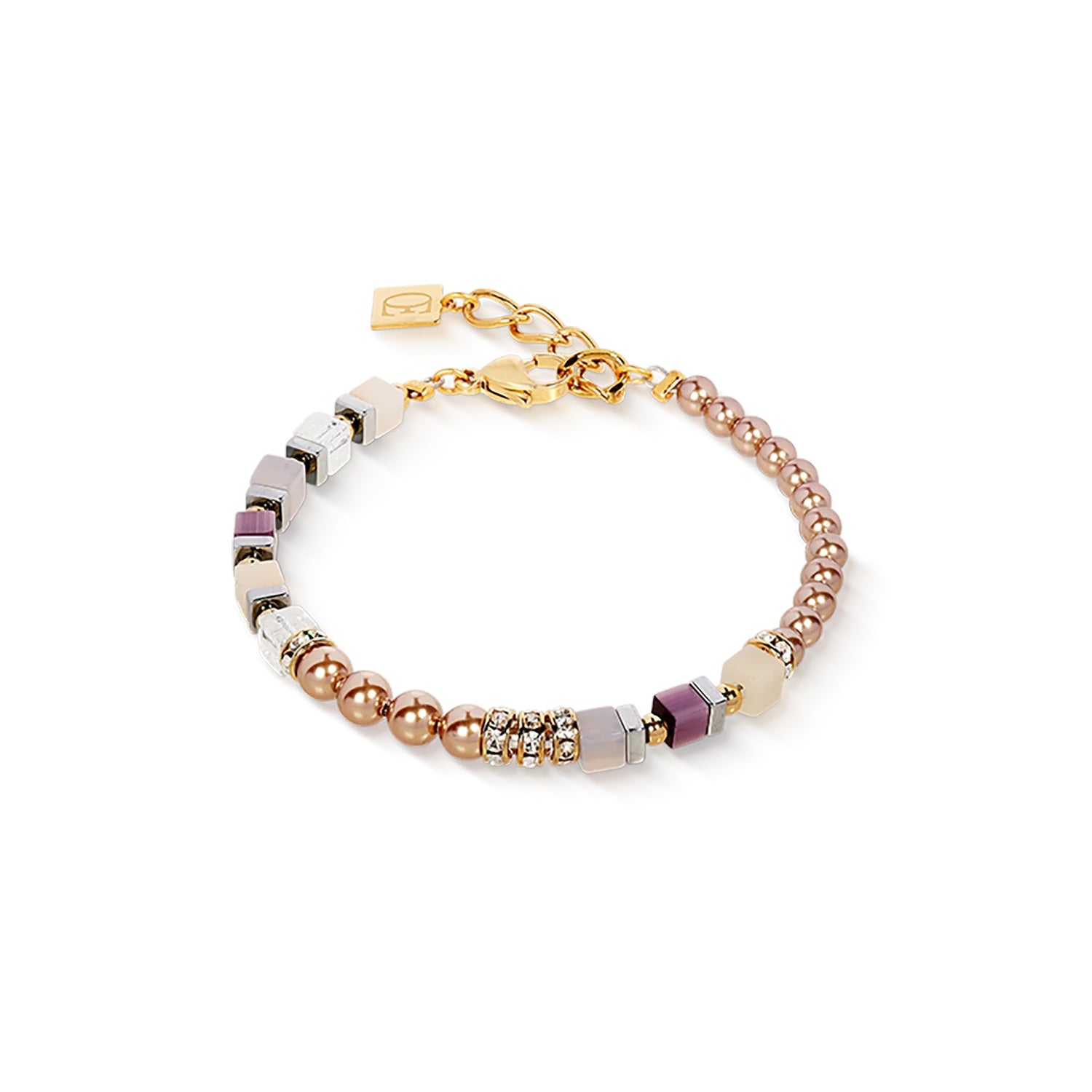 Coeur De Lion GeoCUBE® Precious Fusion Offset Bracelet Champagne Blush