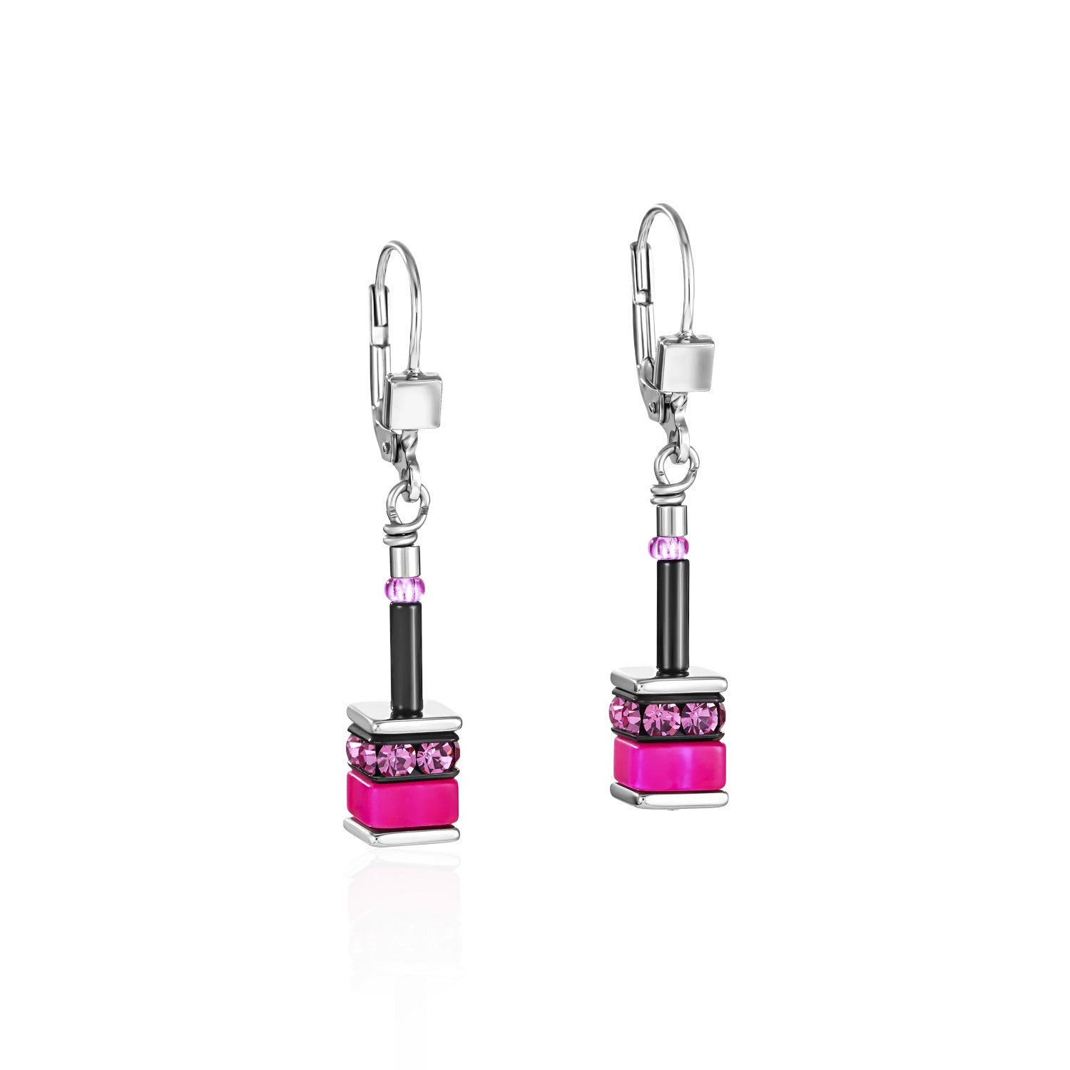 Coeur De Lion GeoCUBE® Earrings Classic Multi Pink Earrings