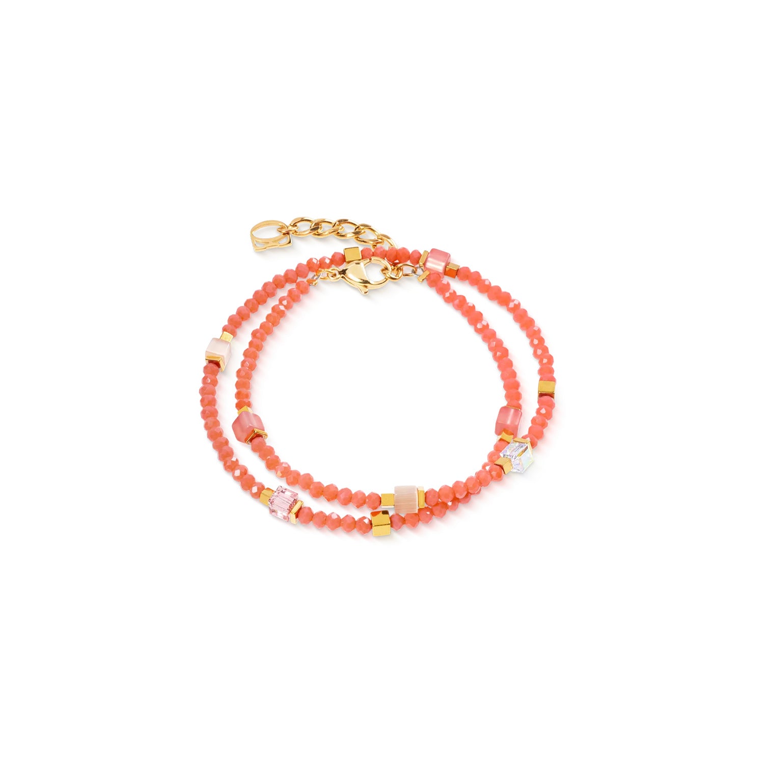 Coeur De Lion Joyful Colours Flex Bracelet Gold-Orange
