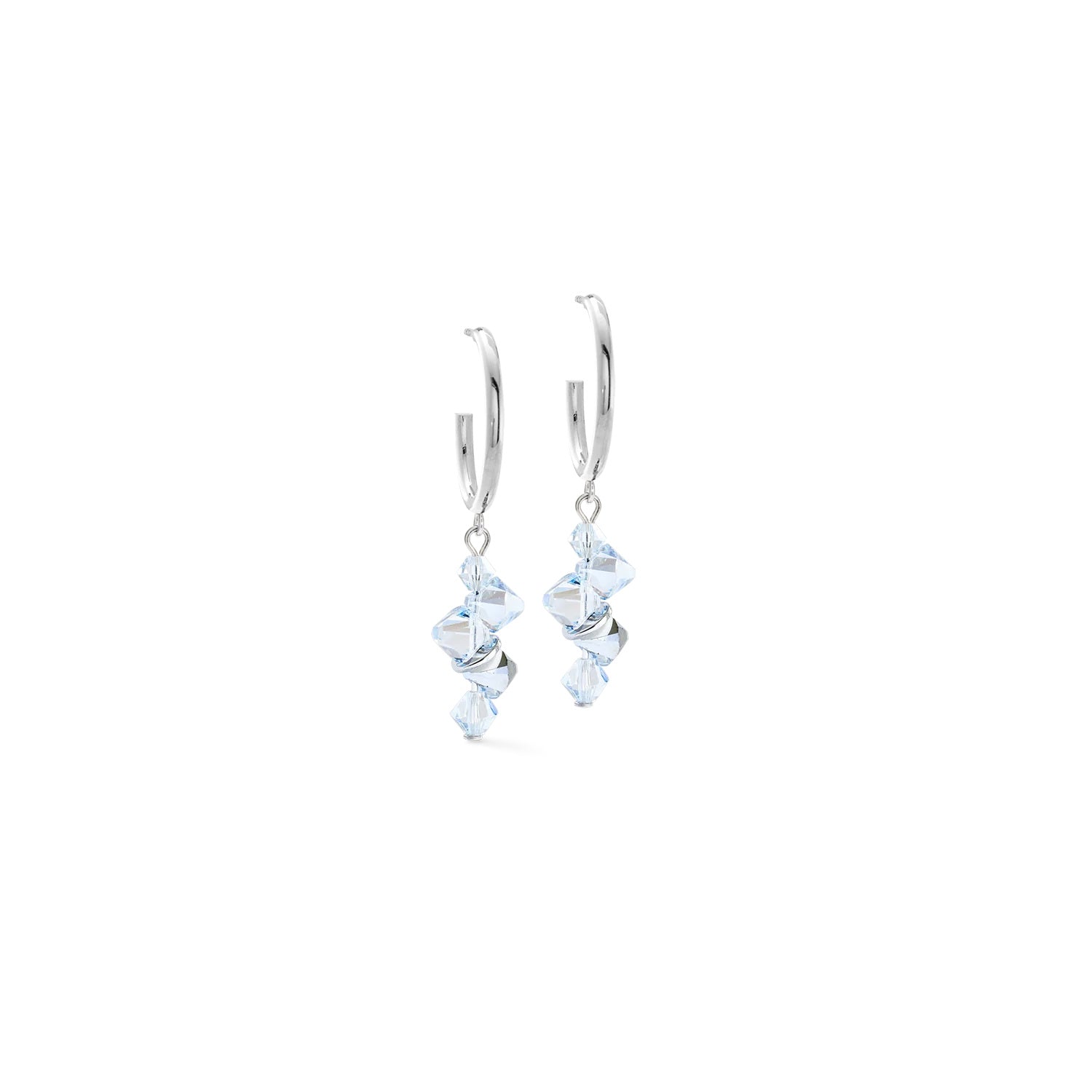 Coeur De Lion Dancing Crystal Earrings Silver-Crystal
