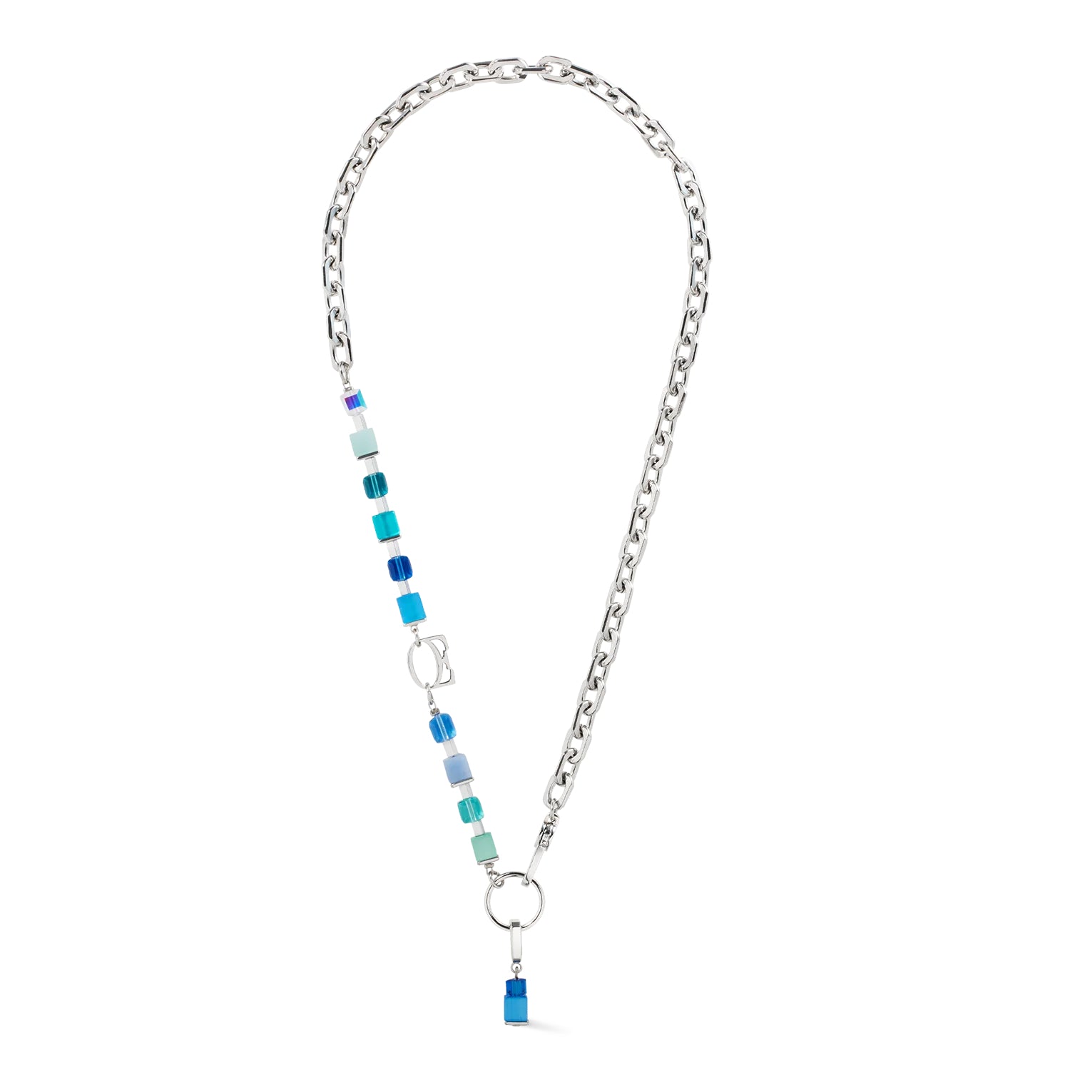 Coeur De Lion GeoCUBE® Fusion Charm Silver-Ocean
