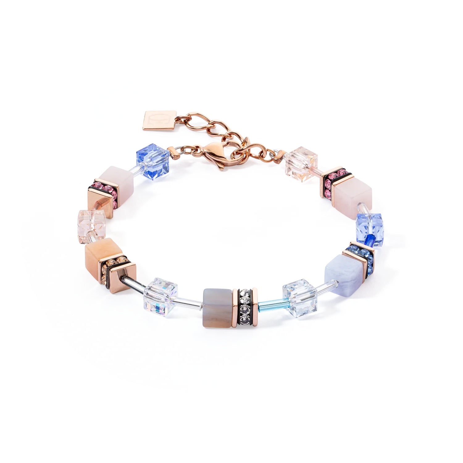 Coeur De Lion GeoCUBE® Iconic Precious Bracelet Light Blue Beige