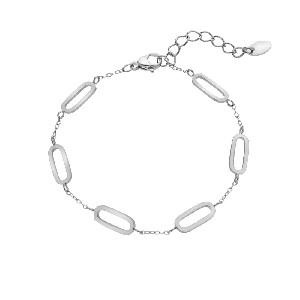 Ava & Sky Interlocking Paperclip Bracelet ASL0014