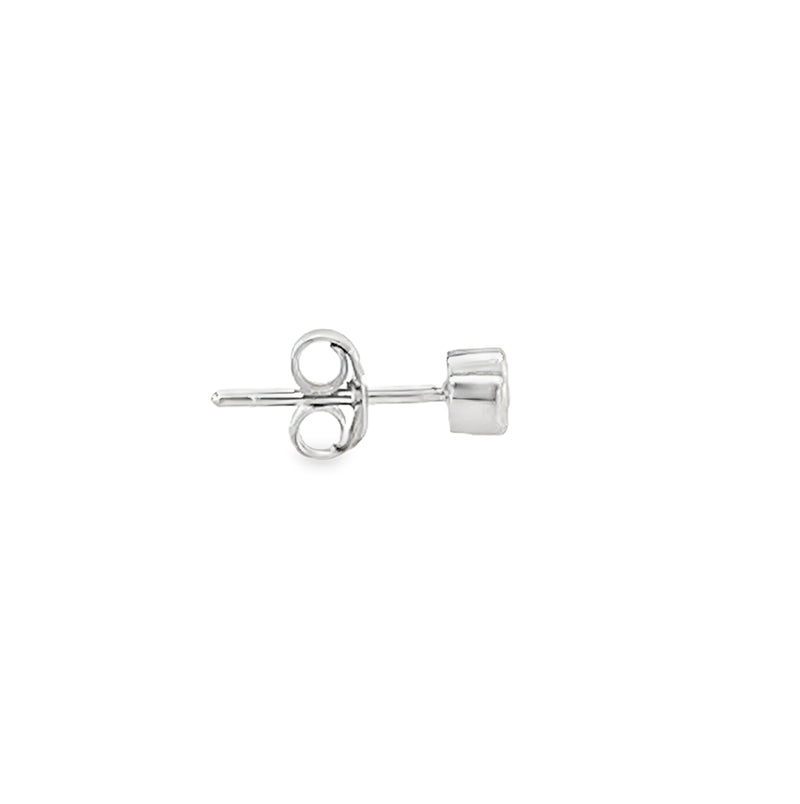 9ct White Gold 3mm Ruby Stud Earrings profile