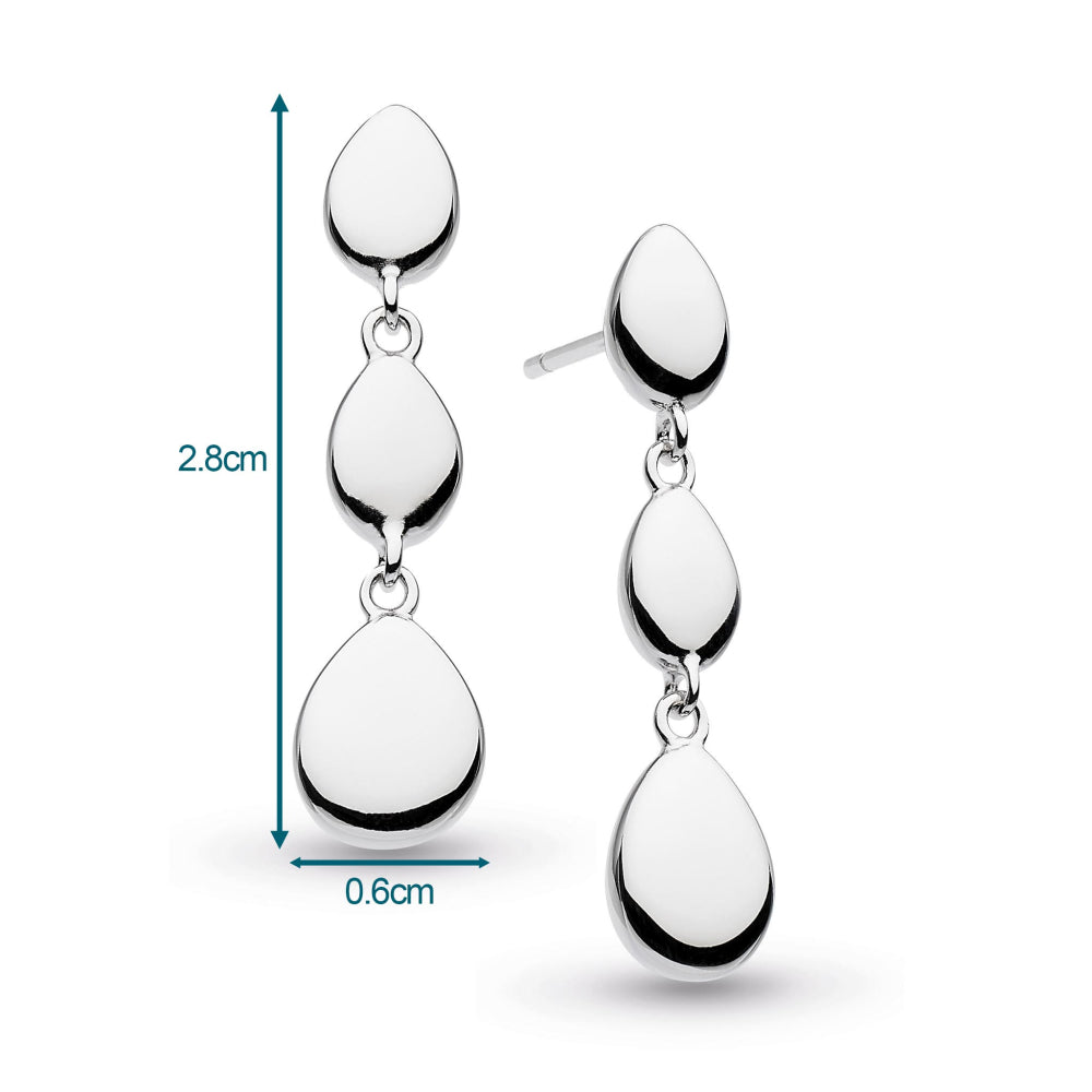 Kit Heath Coast Triple Pebble Drop Earring SIZE