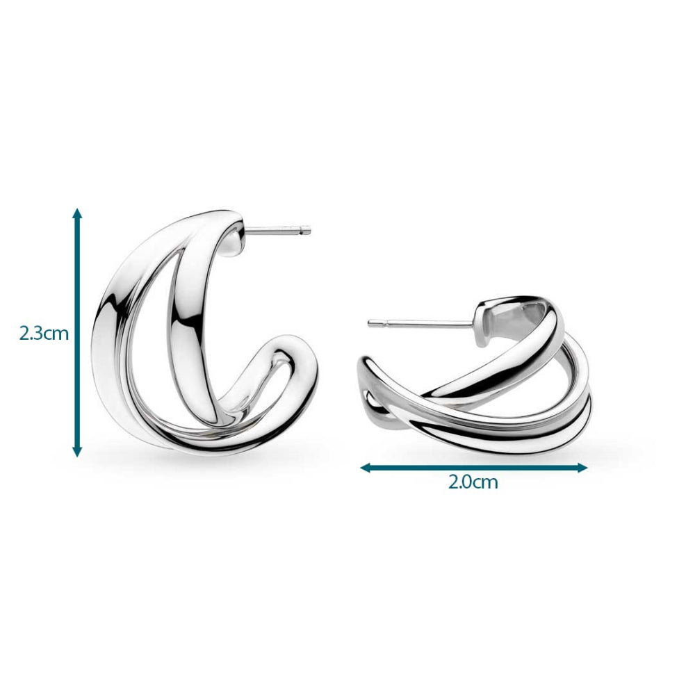 Kit Heath Serenity Grande Cross Over Semi Hoop Earring SIZE