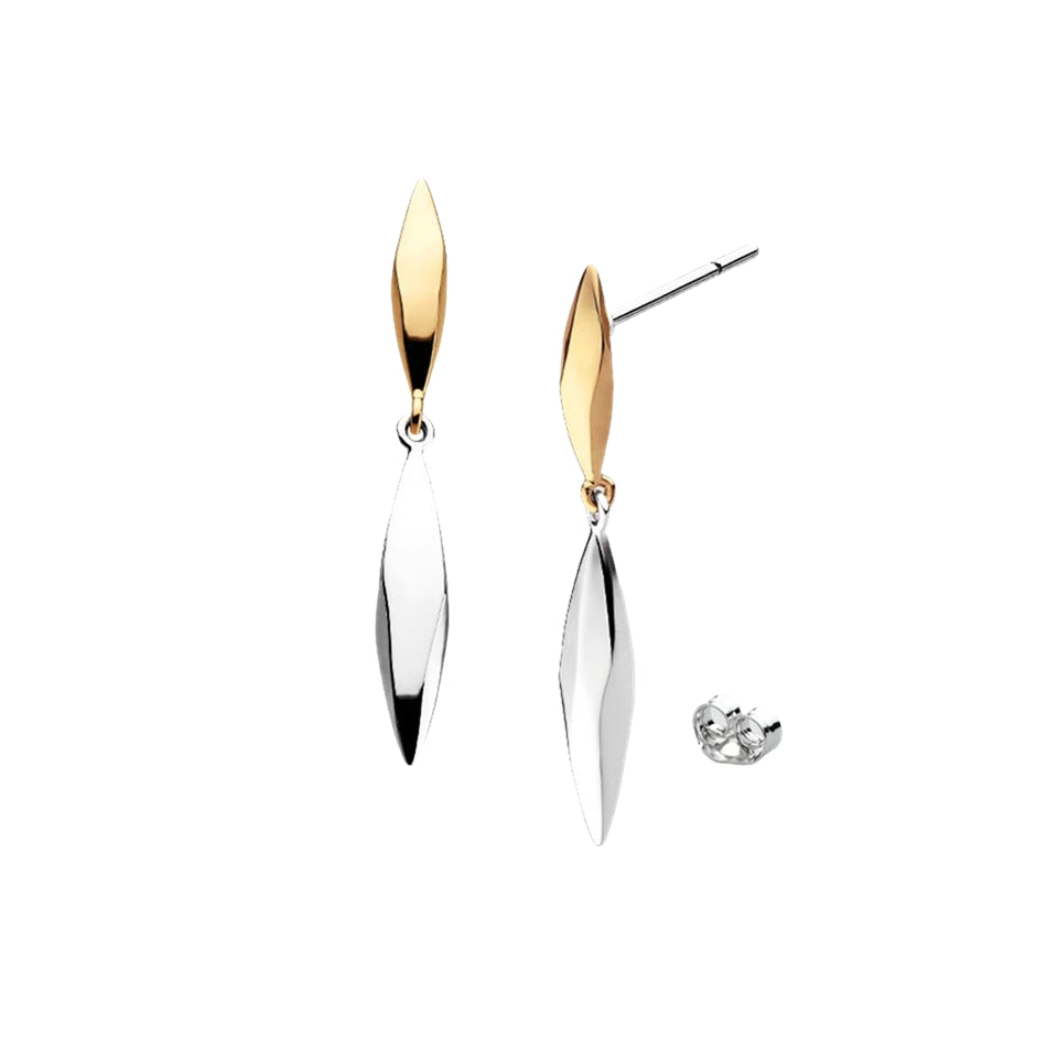Kit Heath Glint Golden Two-Tone Drop Earrings