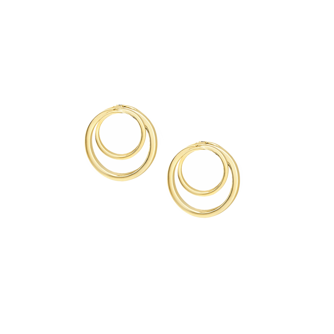 9ct Gold Swirl Earrings by Amore 6692EY
