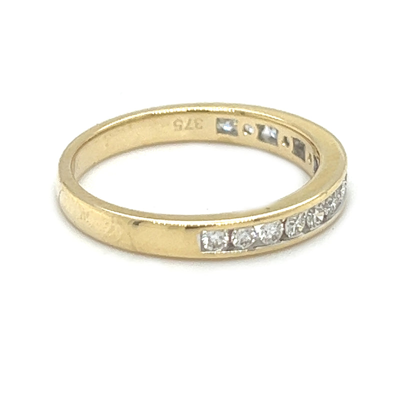 Diamond Eternity Ring 0.35ct Channel Set 9ct Gold SIDE