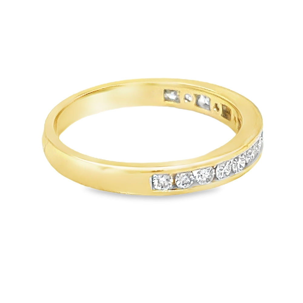 Diamond Eternity Ring 0.35ct Channel Set 9ct Gold side