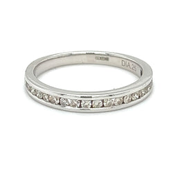 Diamond Eternity Ring 0.25ct Channel Set 9ct White Gold