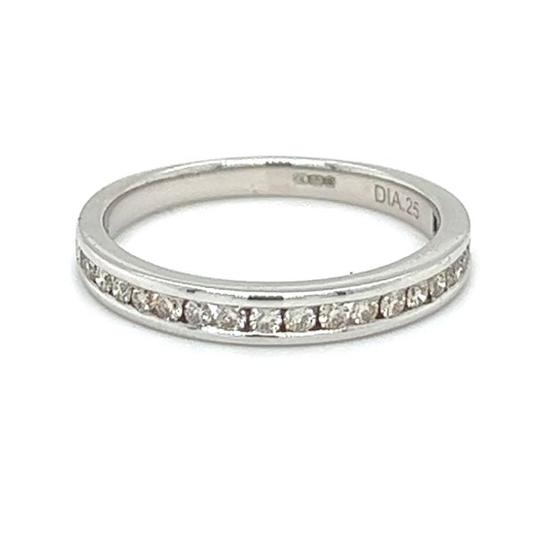 Diamond Eternity Ring 0.25ct Channel Set 9ct White Gold