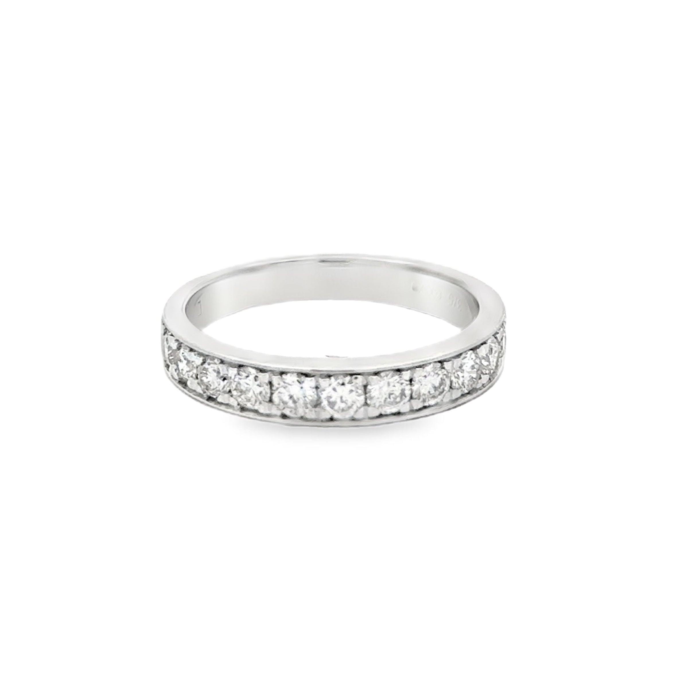 Diamond Eternity Ring 0.75ct Claw Set 9ct White Gold