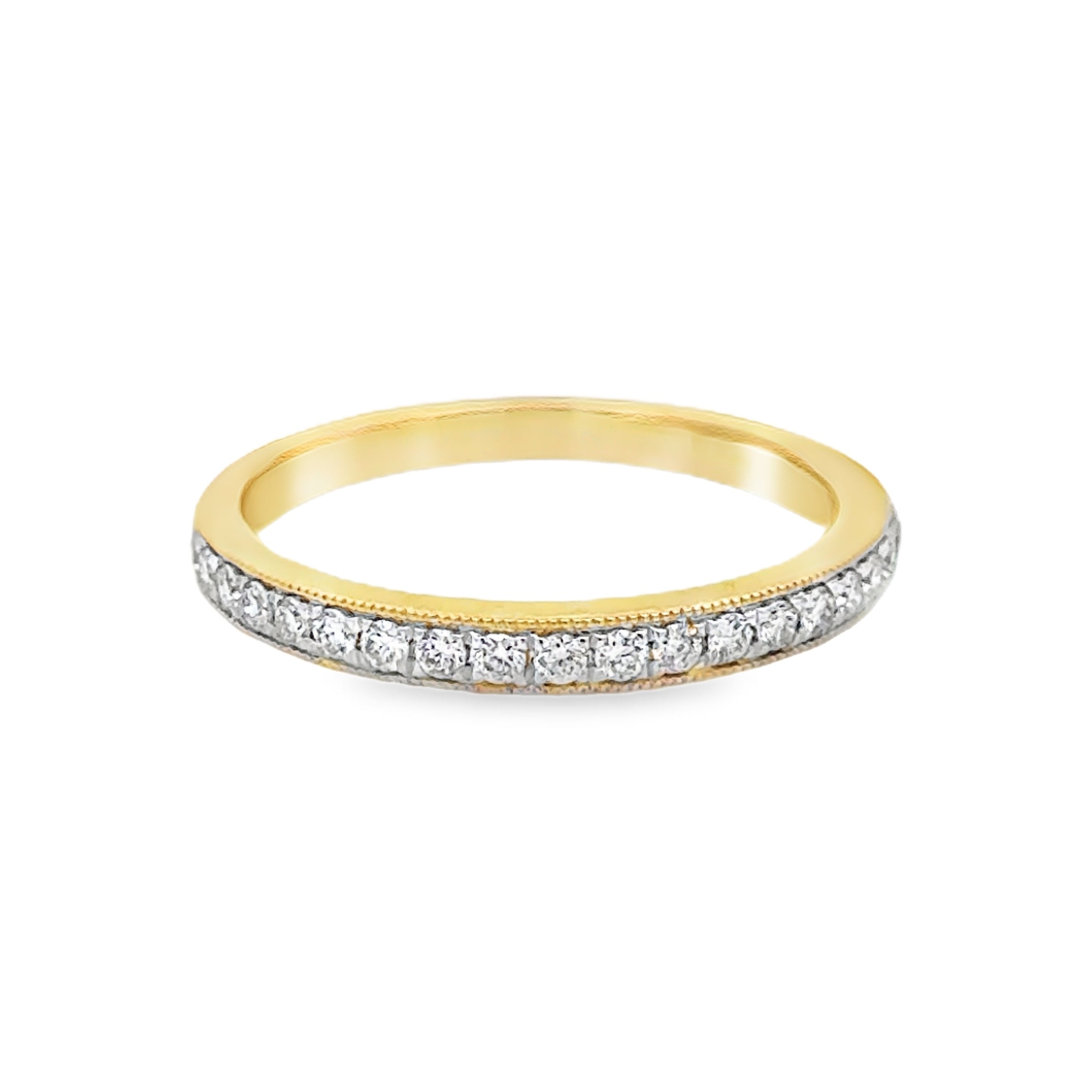 Diamond Eternity Ring 0.25ct Milgrain Claw Set 9ct Gold