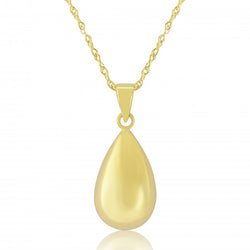9ct Yellow Gold Tear Drop Necklace
