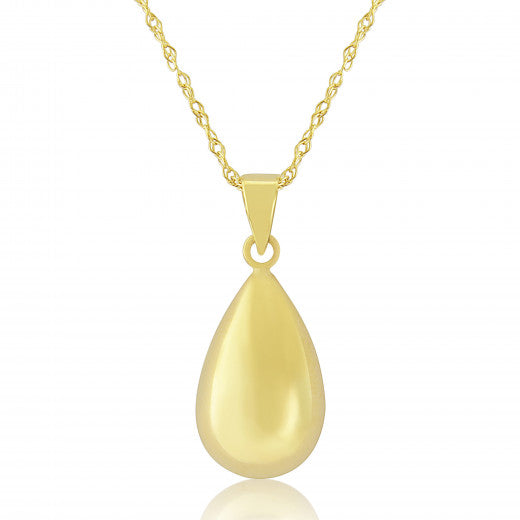 9ct Yellow Gold Tear Drop Necklace