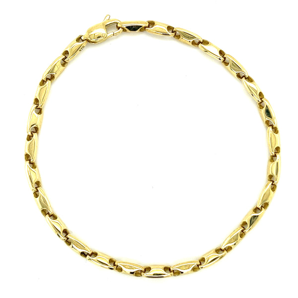 9ct Gold Nugget Link Bracelet