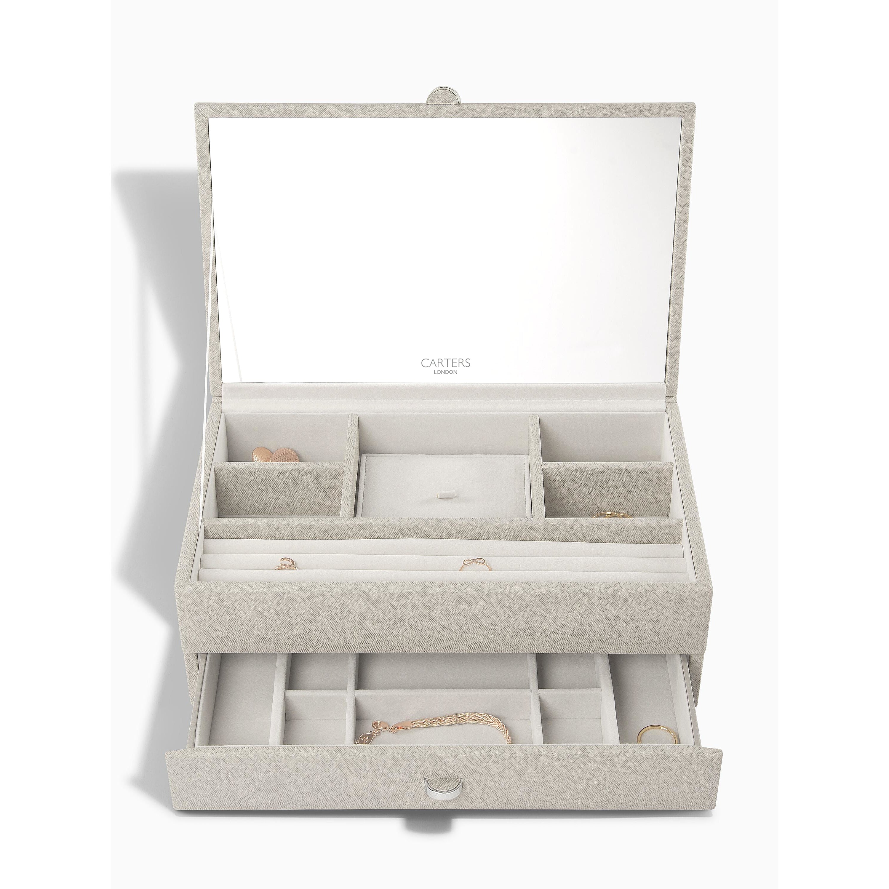 Carters of London Medium Taupe Jewellery Box