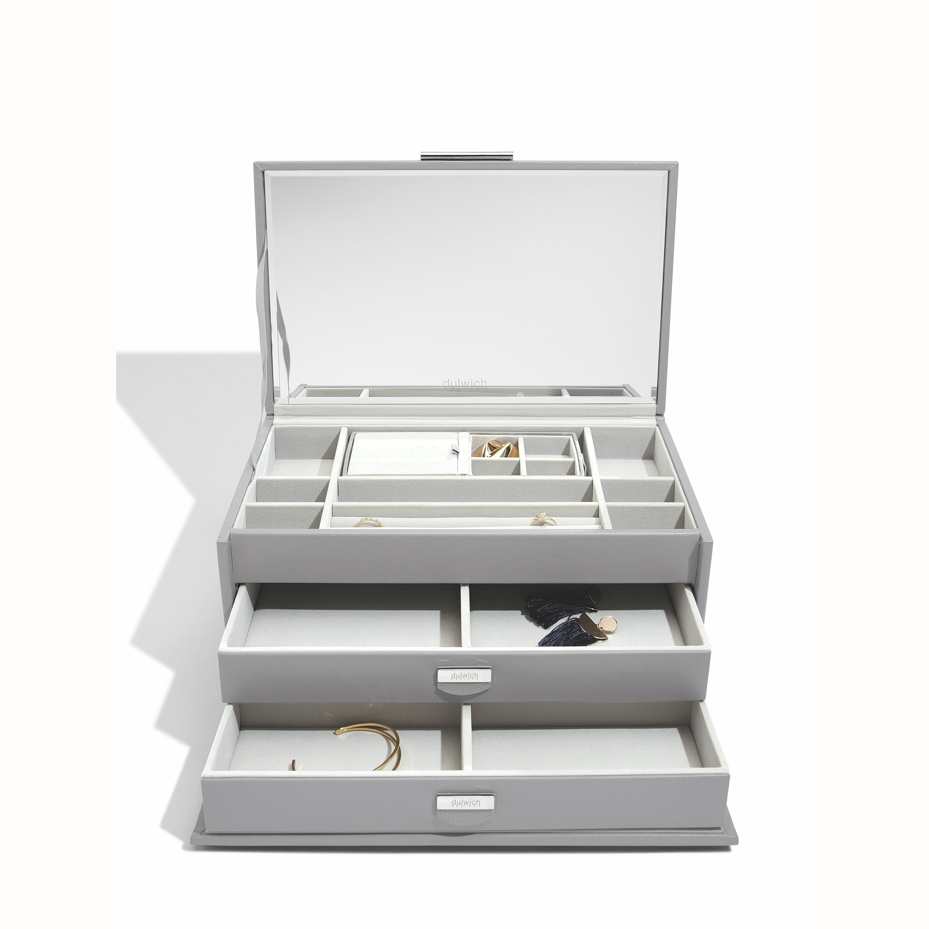Dulwich Designs Notting Hill Large Grey Jewellery Box