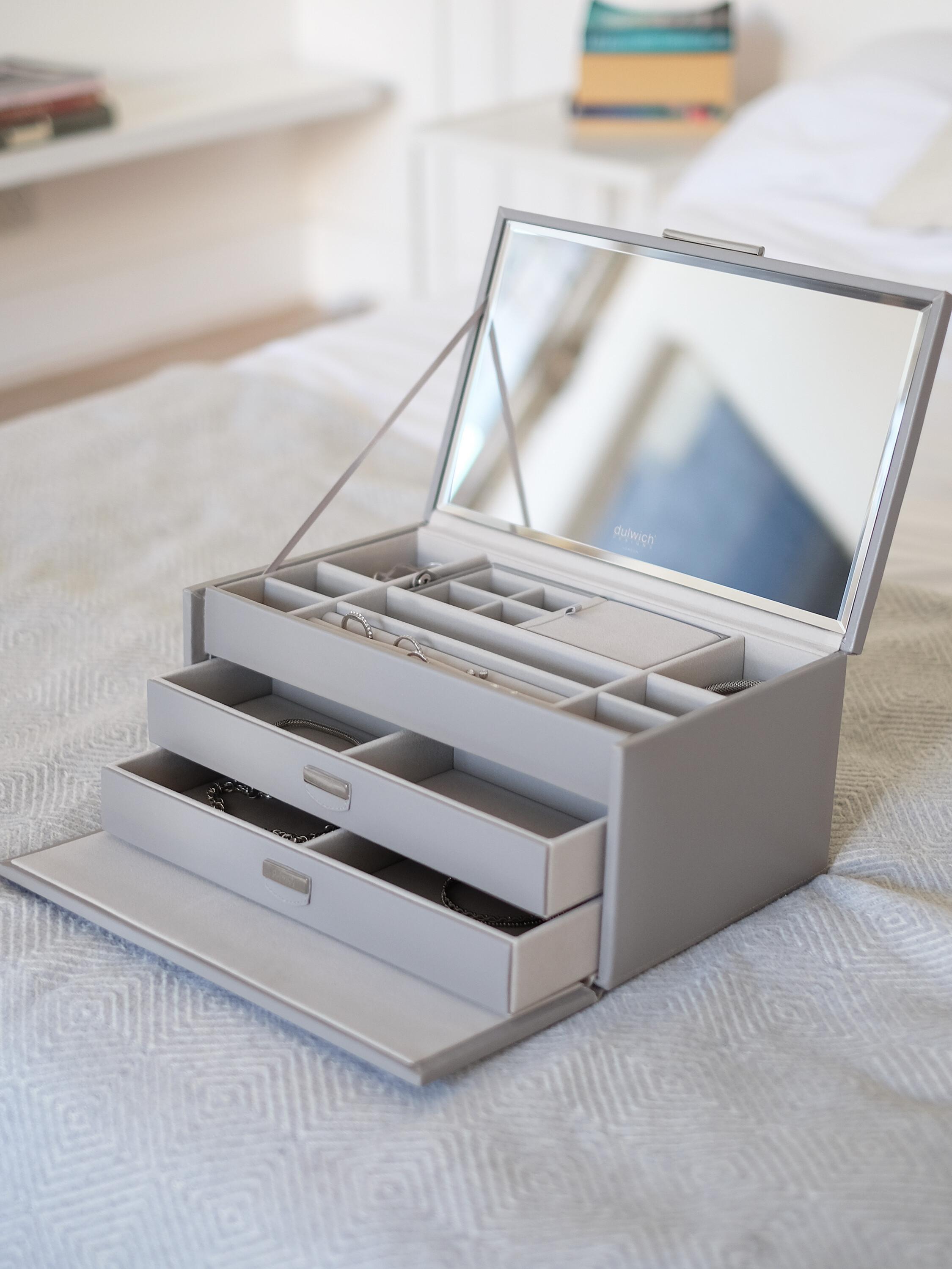 Dulwich Designs Notting Hill Large Grey Jewellery Box
