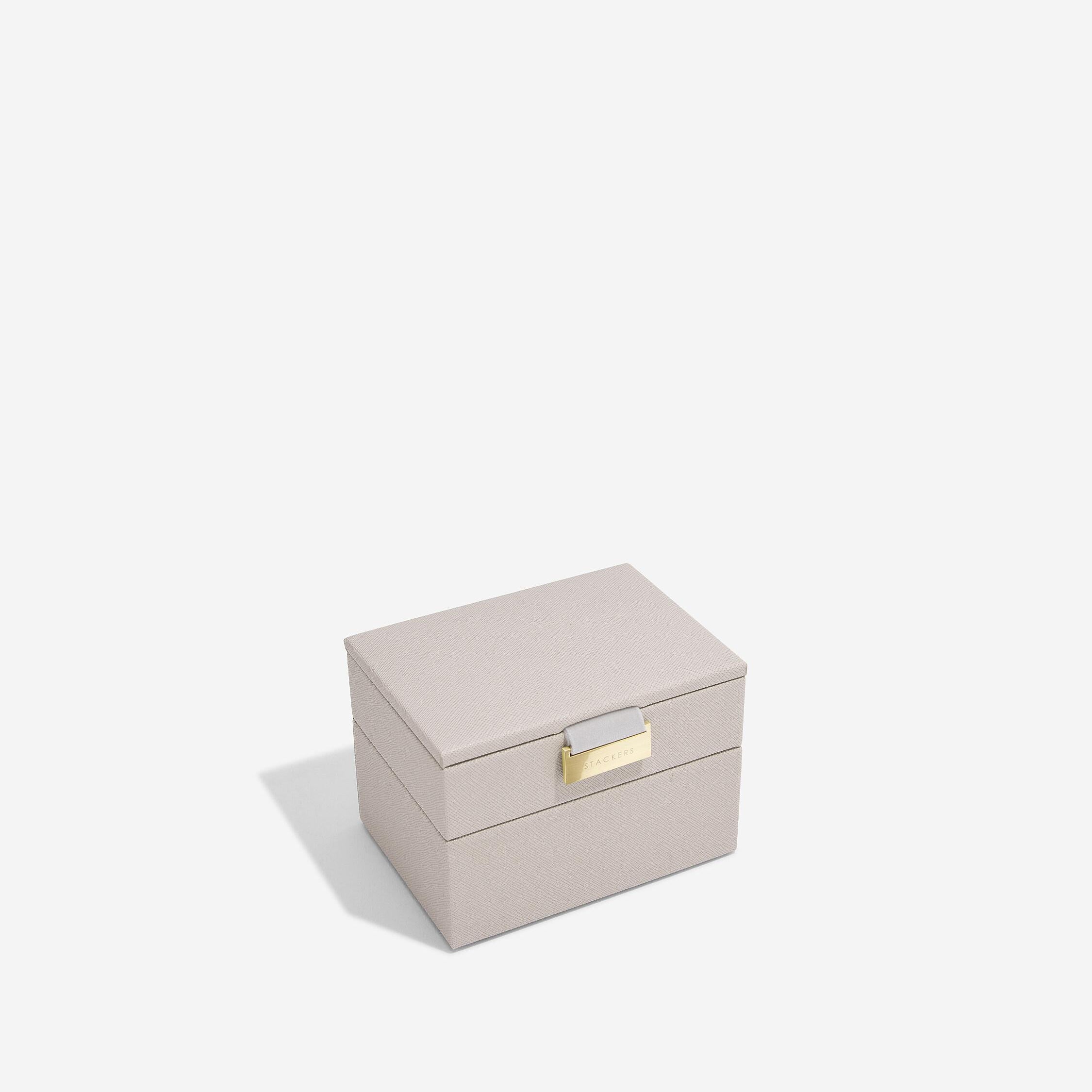 Stackers Micro Taupe Jewellery Box closed