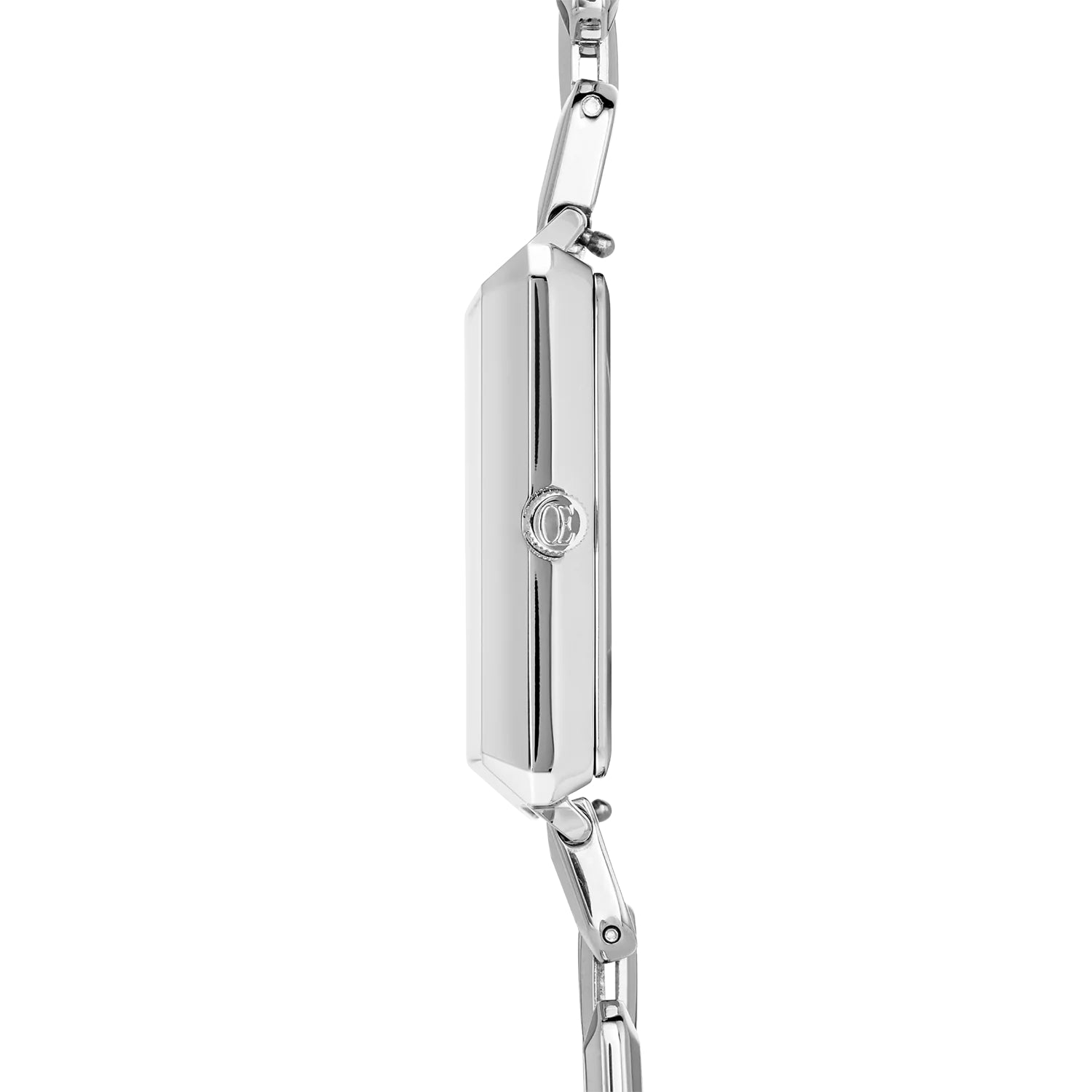 Coeur De Lion Iconic Cube Statement Watch Viva Magenta Silver side
