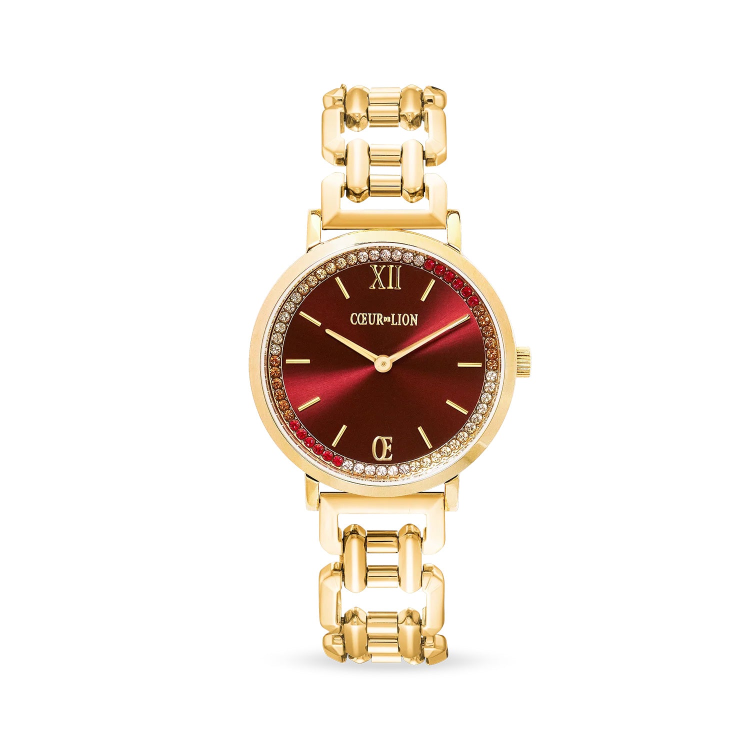 Coeur De Lion Round Sparkling Watch Festive Red Gold
