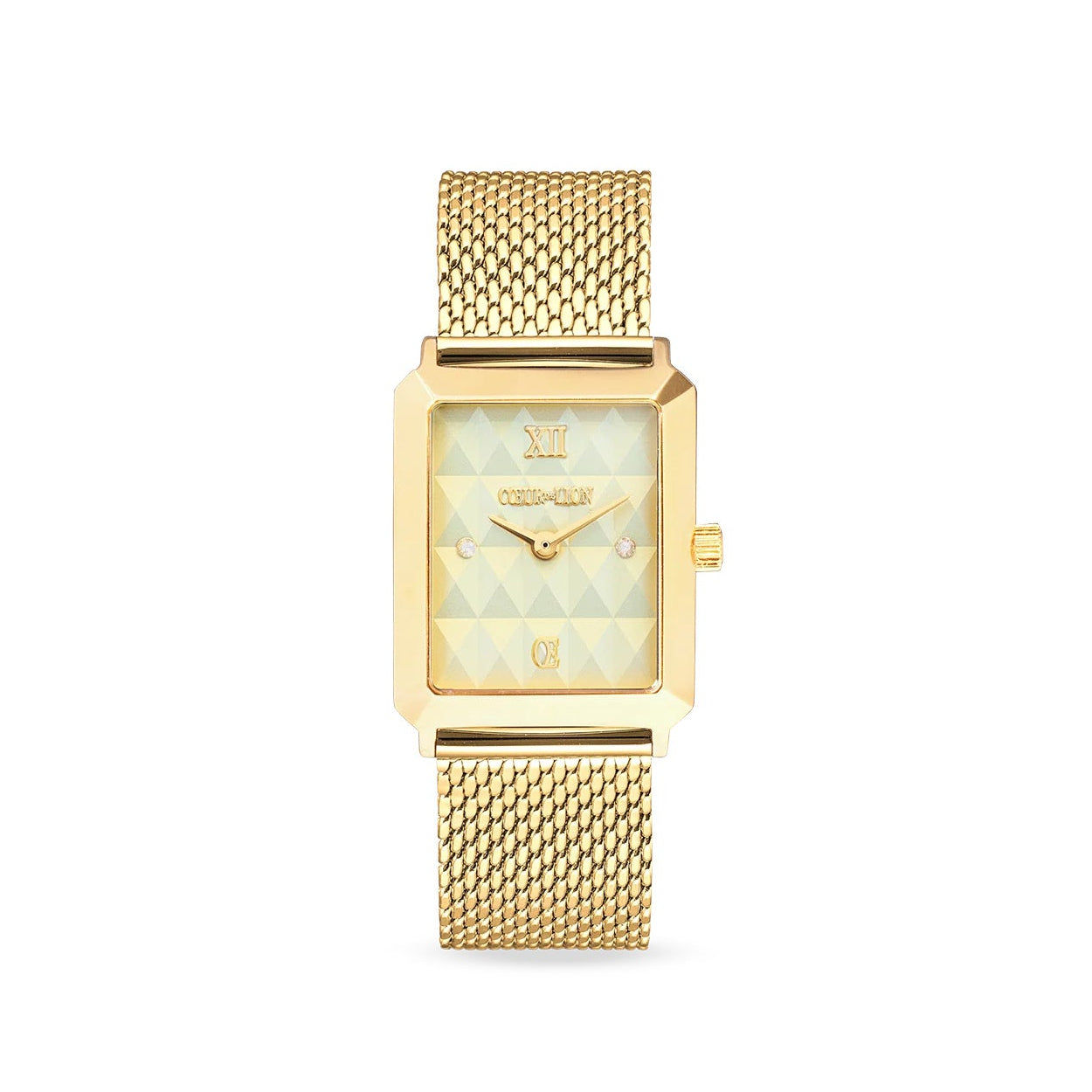 Coeur De Lion Watch Iconic Spikes Milanaise Stainless Steel Gold