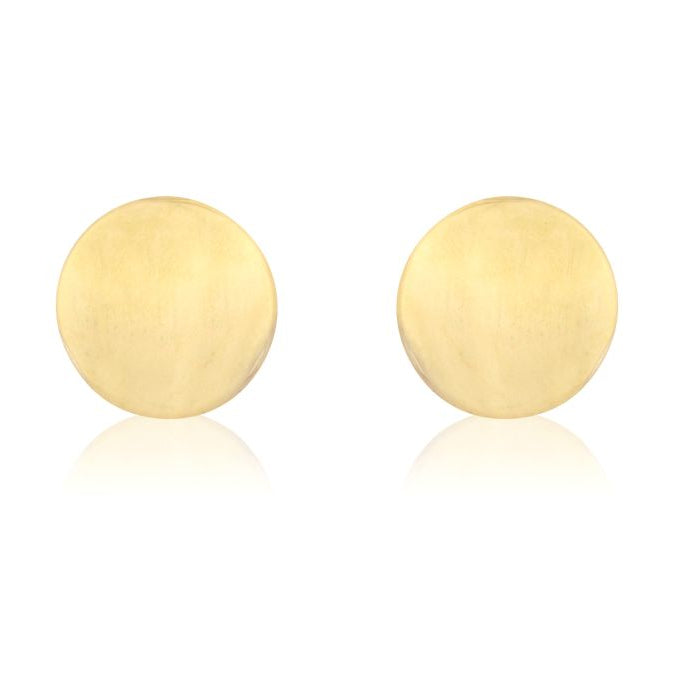 9ct Yellow Gold Round Stud Earrings