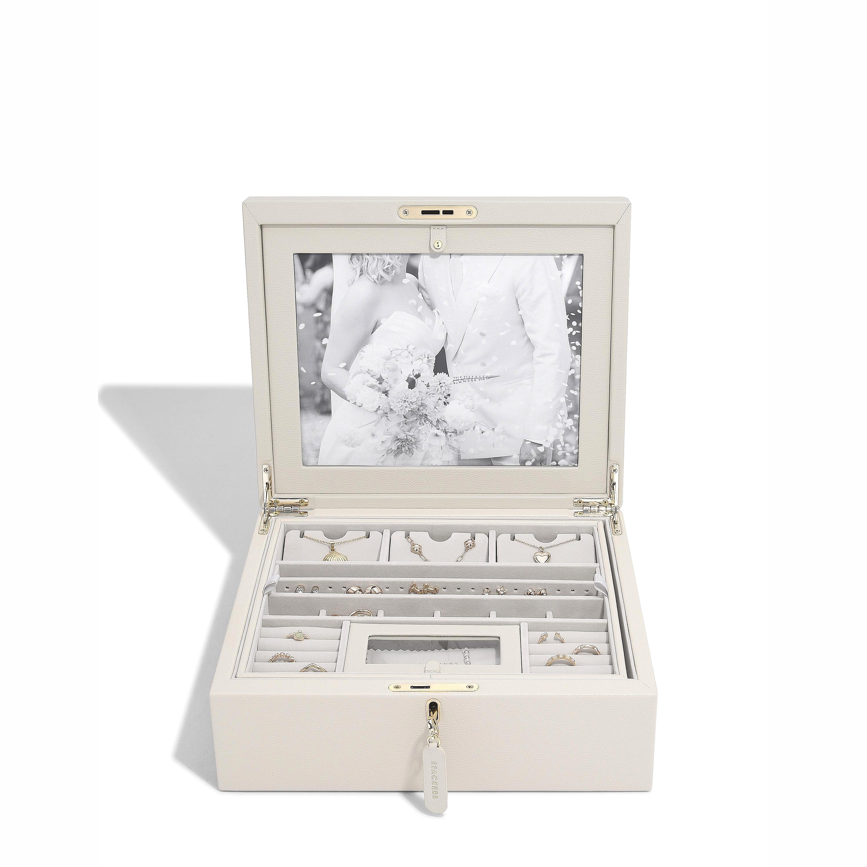 Stackers Memento Medium Jewellery Box - Oatmeal