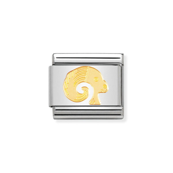 Nomination Classic Link Aries Charm in Yellow Gold