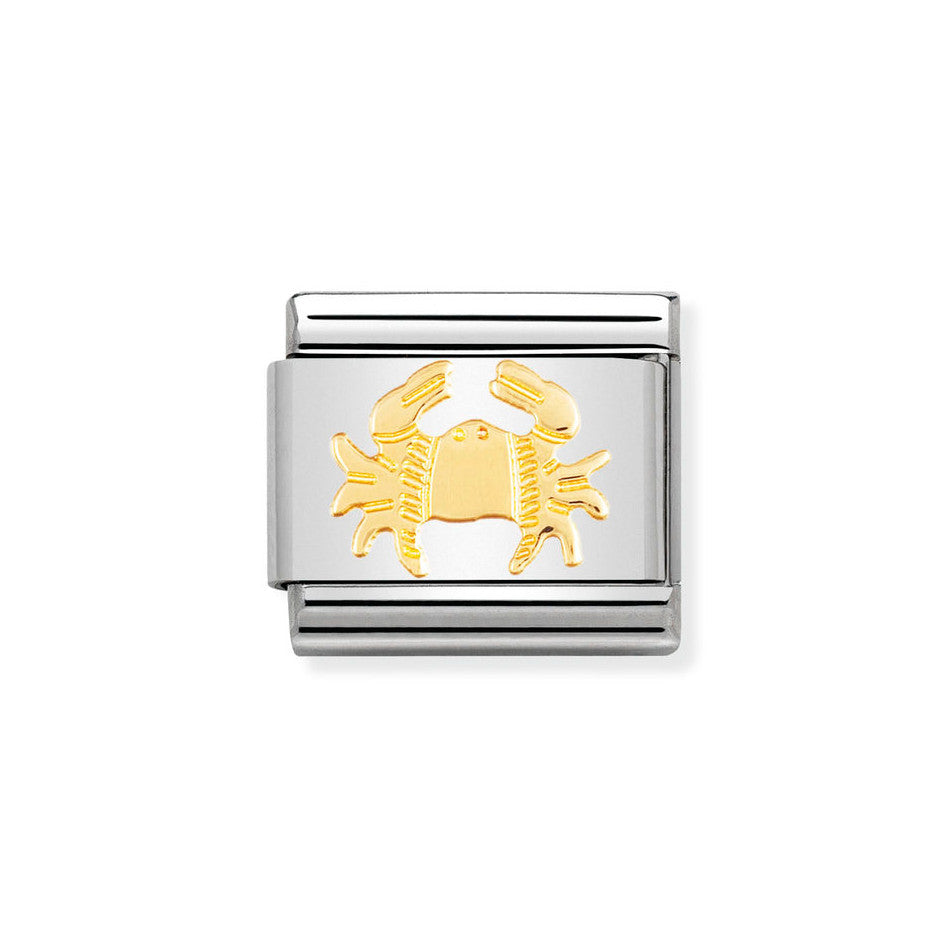Nomination Classic Link Cancer Charm in Yellow Gold
